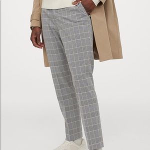 H&M gray plaid pants